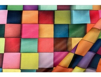 Fluweel velvet abstract blokken