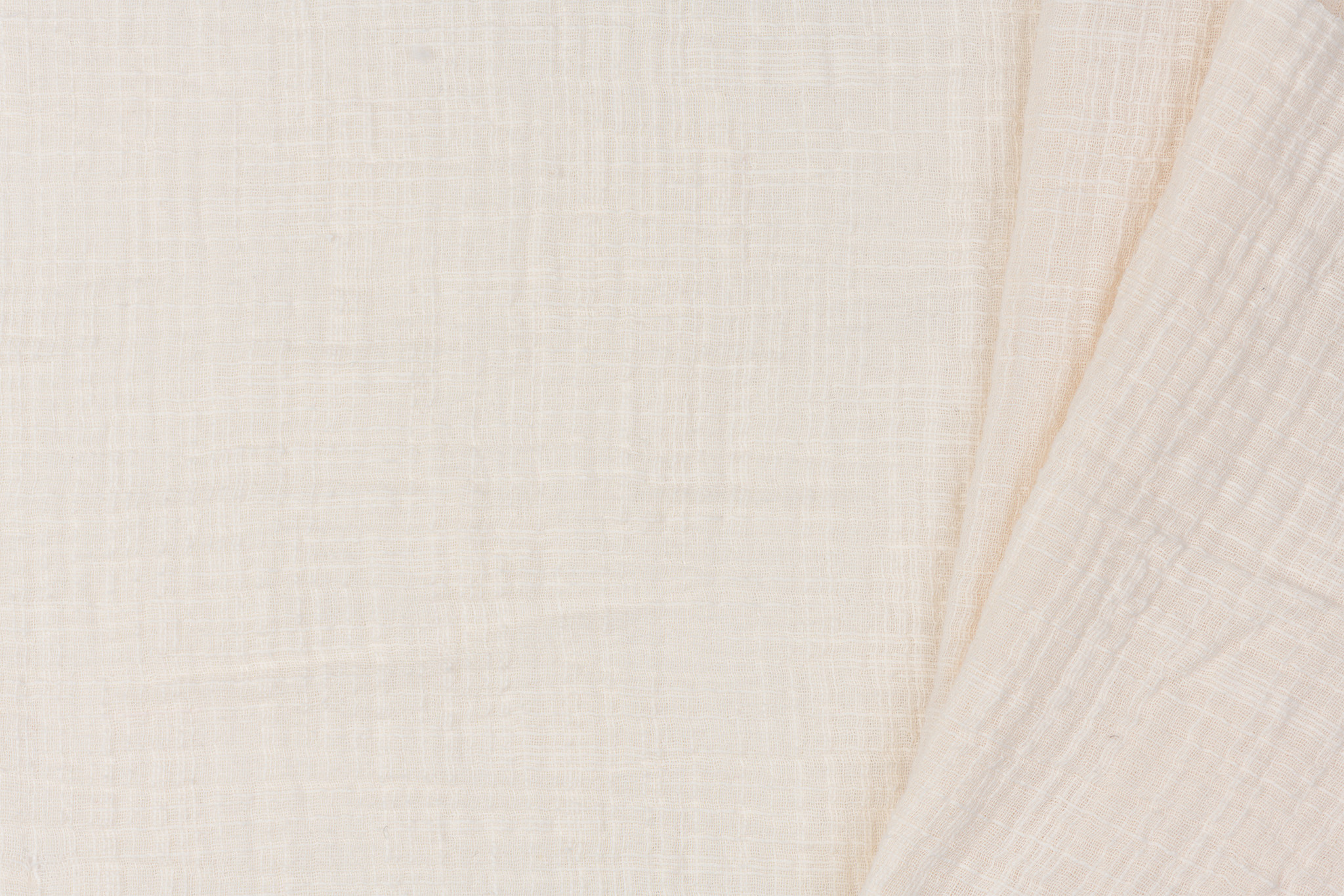 Baby cotton mousseline met linnen effect naturel