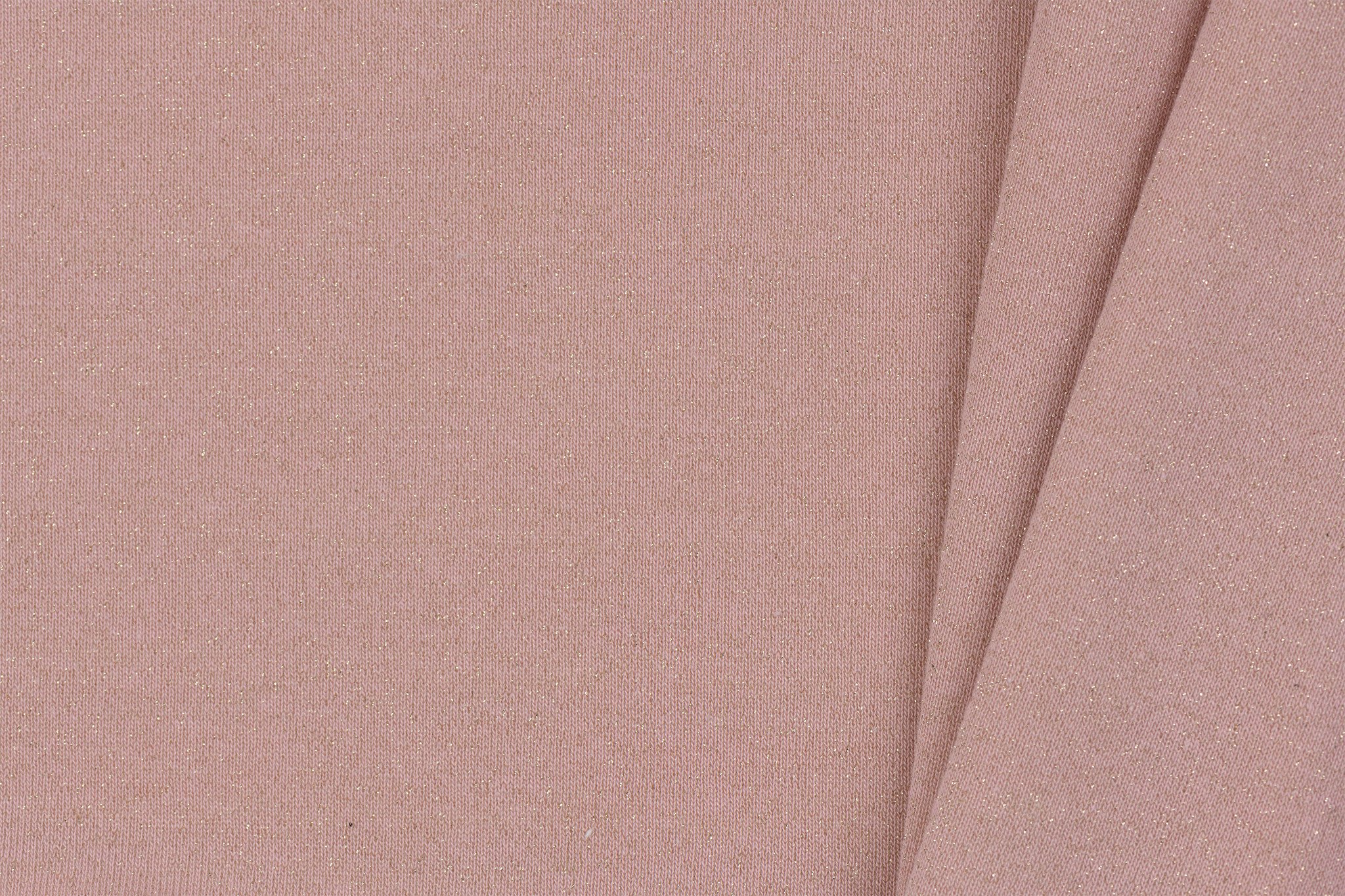 Sweat Brushed Lurex Sparkling Nude Rose