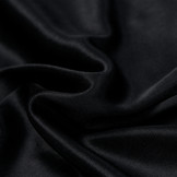 Charmeuse Stretch Voering Stof Zwart