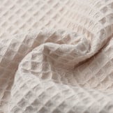 Wafelkatoen Pique Licht Beige