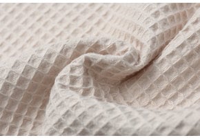 Wafelkatoen Pique Licht Beige