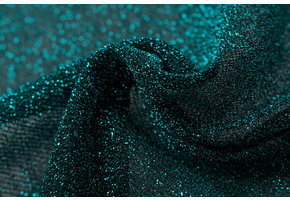 Lurex glitter zeegroen