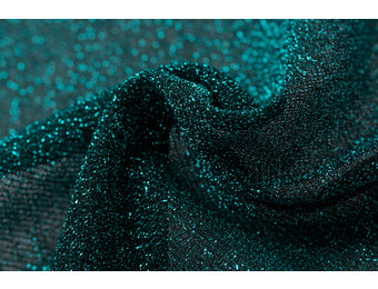 Lurex glitter zeegroen