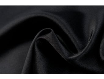 Stretch Satijn Zwart