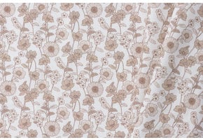 Poplin Katoen Digitale Print - Beige Zonnehoed