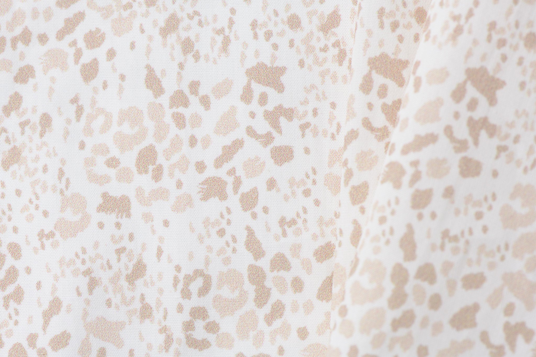 Poplin Katoen Digitale Print - Beige Mini Luipaard