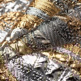 Brokaat stof wave brons - silver