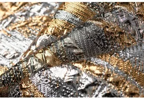 Brokaat stof wave brons - silver