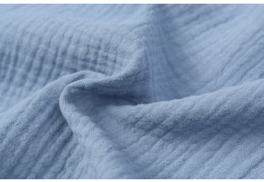 Baby Cotton – Mousseline Stof - Baltic Blauw