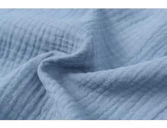 Baby Cotton – Mousseline Stof - Baltic Blauw