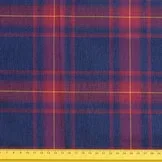 Schotse ruit katoen donkerblauw