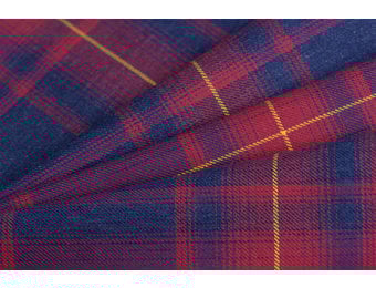 Schotse ruit katoen donkerblauw