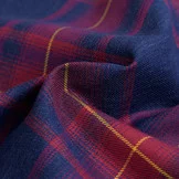 Schotse ruit katoen donkerblauw