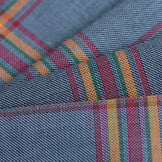 Schotse ruit katoen jeansblauw