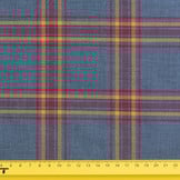 Schotse ruit katoen jeansblauw