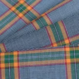 Schotse ruit katoen lichtblauw