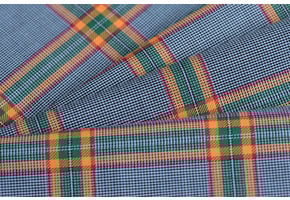 Schotse ruit katoen lichtblauw