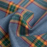 Schotse ruit katoen lichtblauw