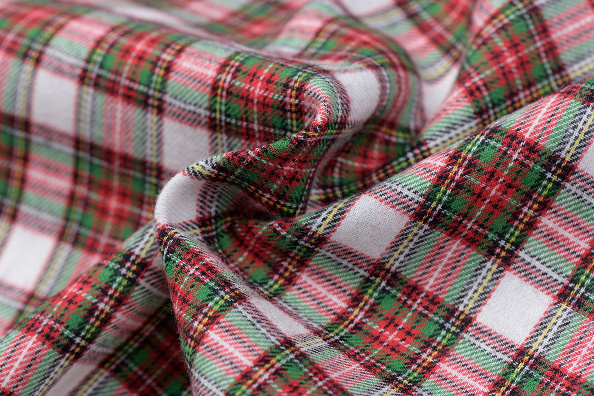 Flanel schotse ruit wit