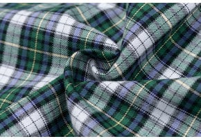 Flanel stof schotse ruit wit