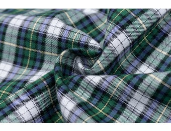 Flanel stof schotse ruit wit