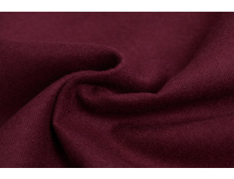 Katoen Flanel Uni Aubergine Rood