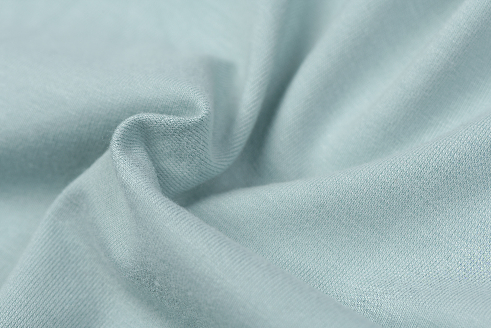 Bamboe Jersey Stof Dusty Mint