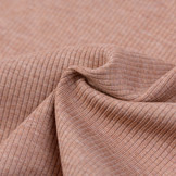 Rib Jersey Stof Oud Roze Melange