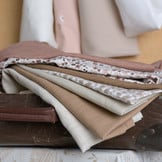 Rib Jersey Stof Oud Roze Melange