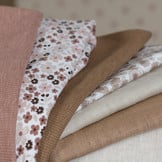 Rib Jersey Stof Oud Roze Melange