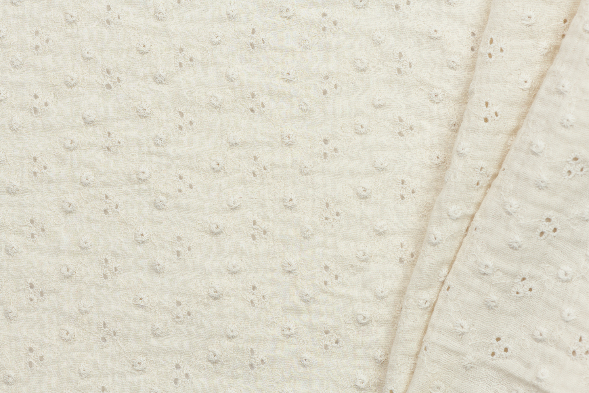 Baby Cotton / Double Gauze Adele Embroidery Ecru