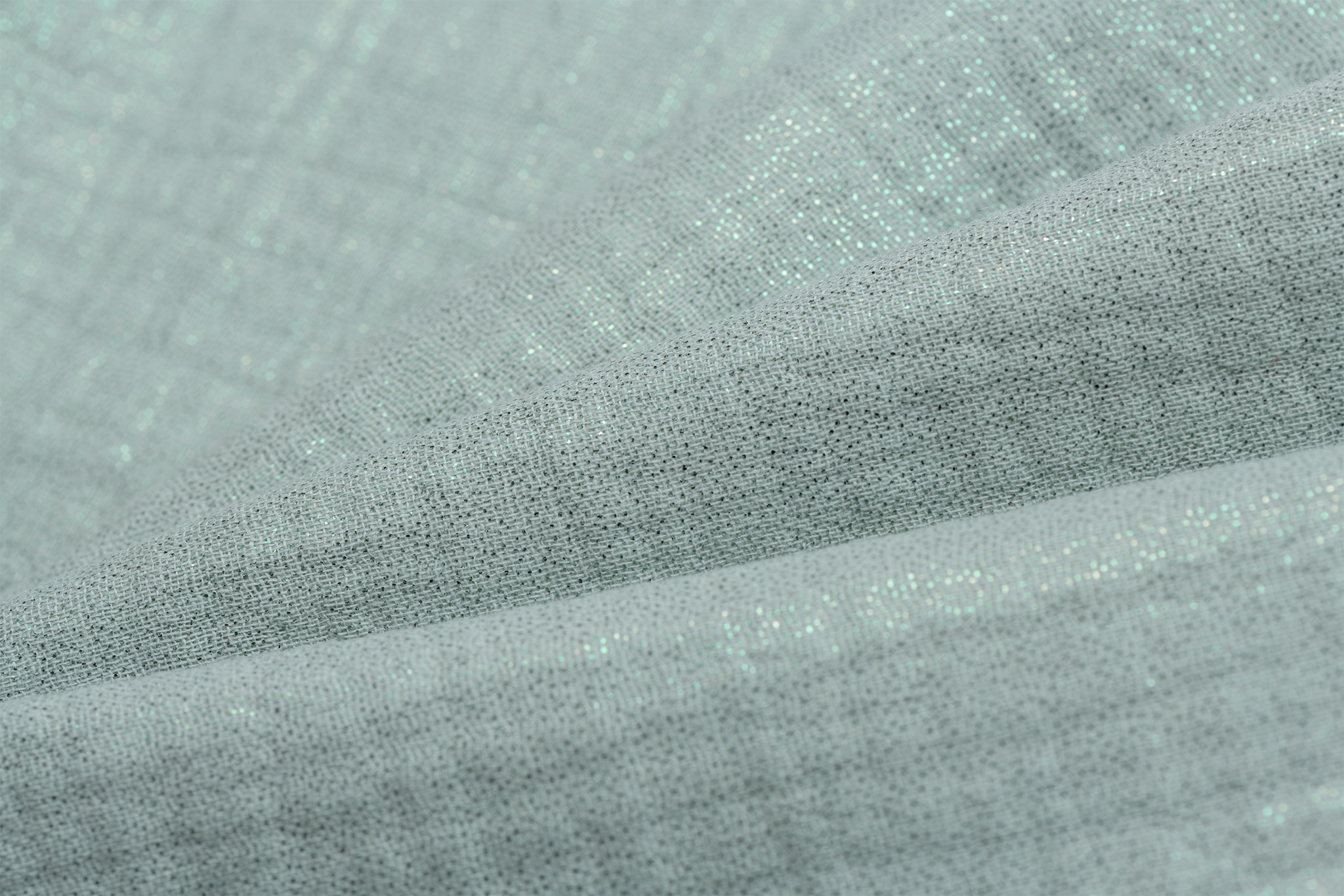 Double gauze katoen glitter mint