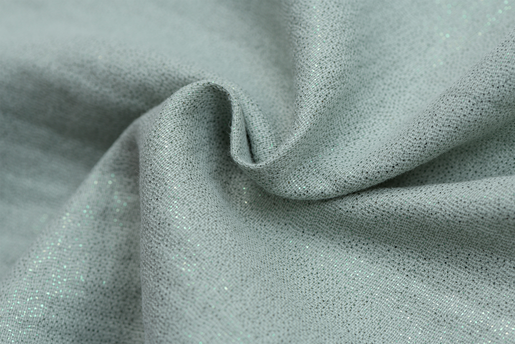 Double gauze katoen glitter mint
