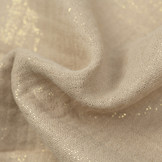 Double gauze katoen glitter beige