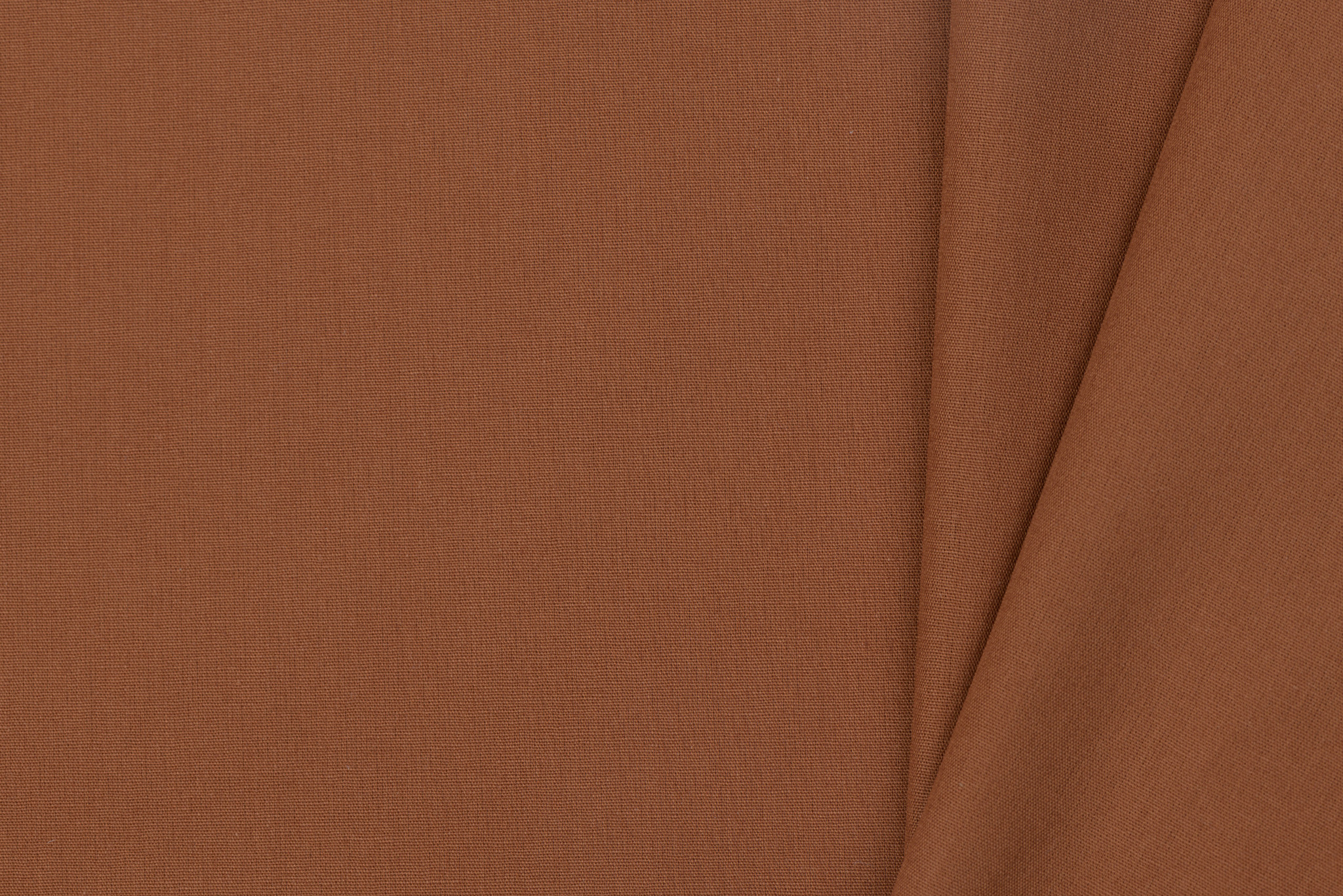 Effen Katoen Poplin Stof Cognac