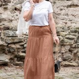 Embroidery katoen voile bloemen licht oud rose