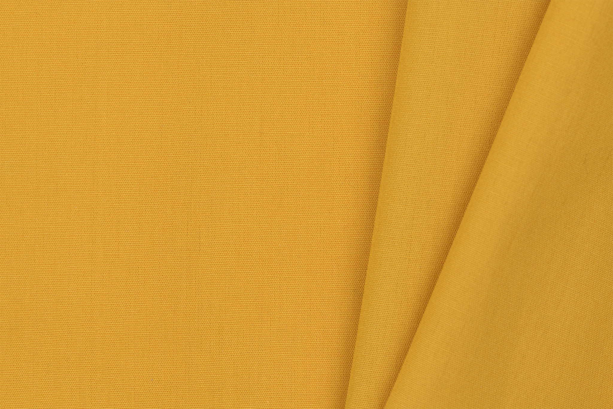 Effen Katoen Poplin Stof Ochre
