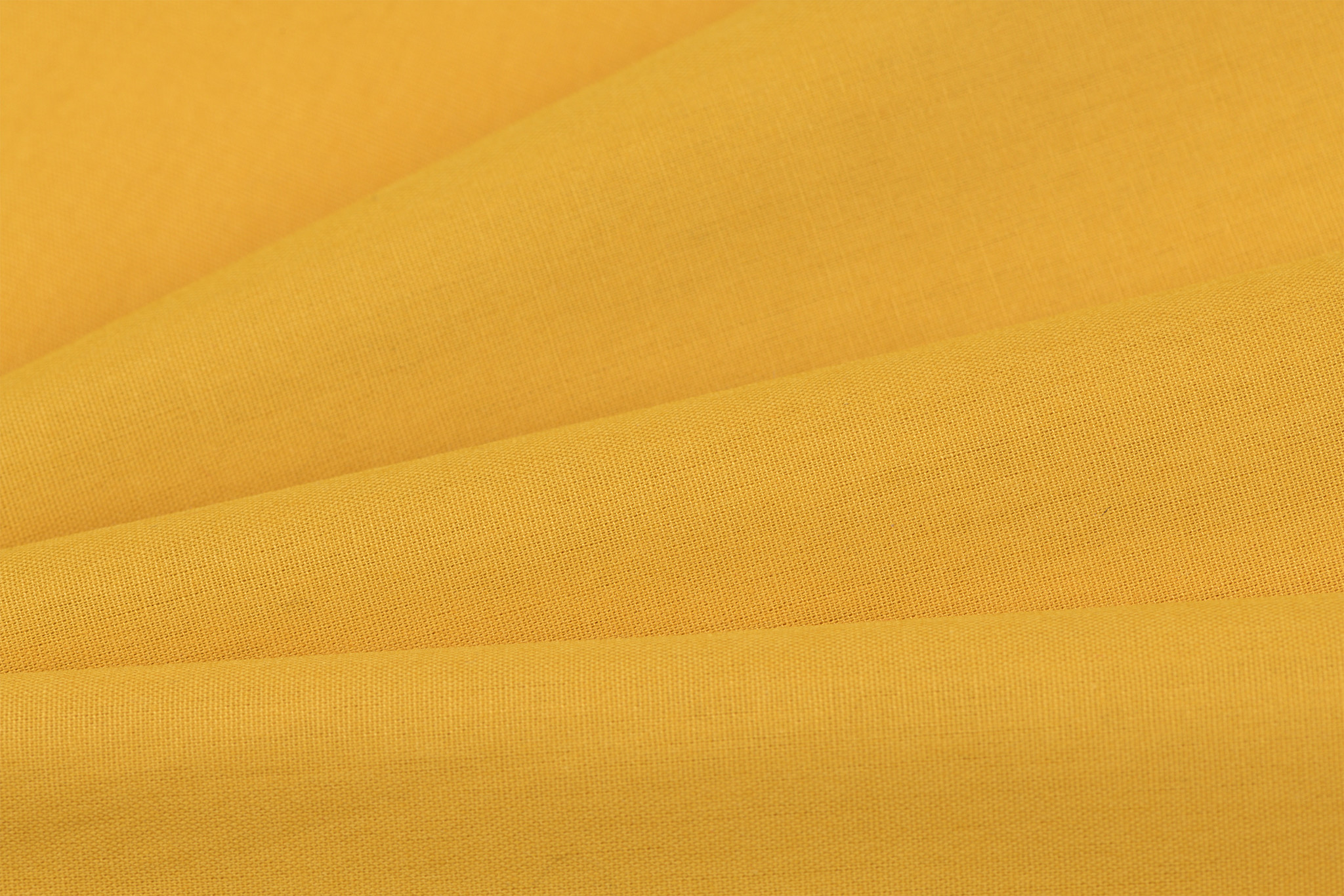 Effen Katoen Poplin Stof Ochre