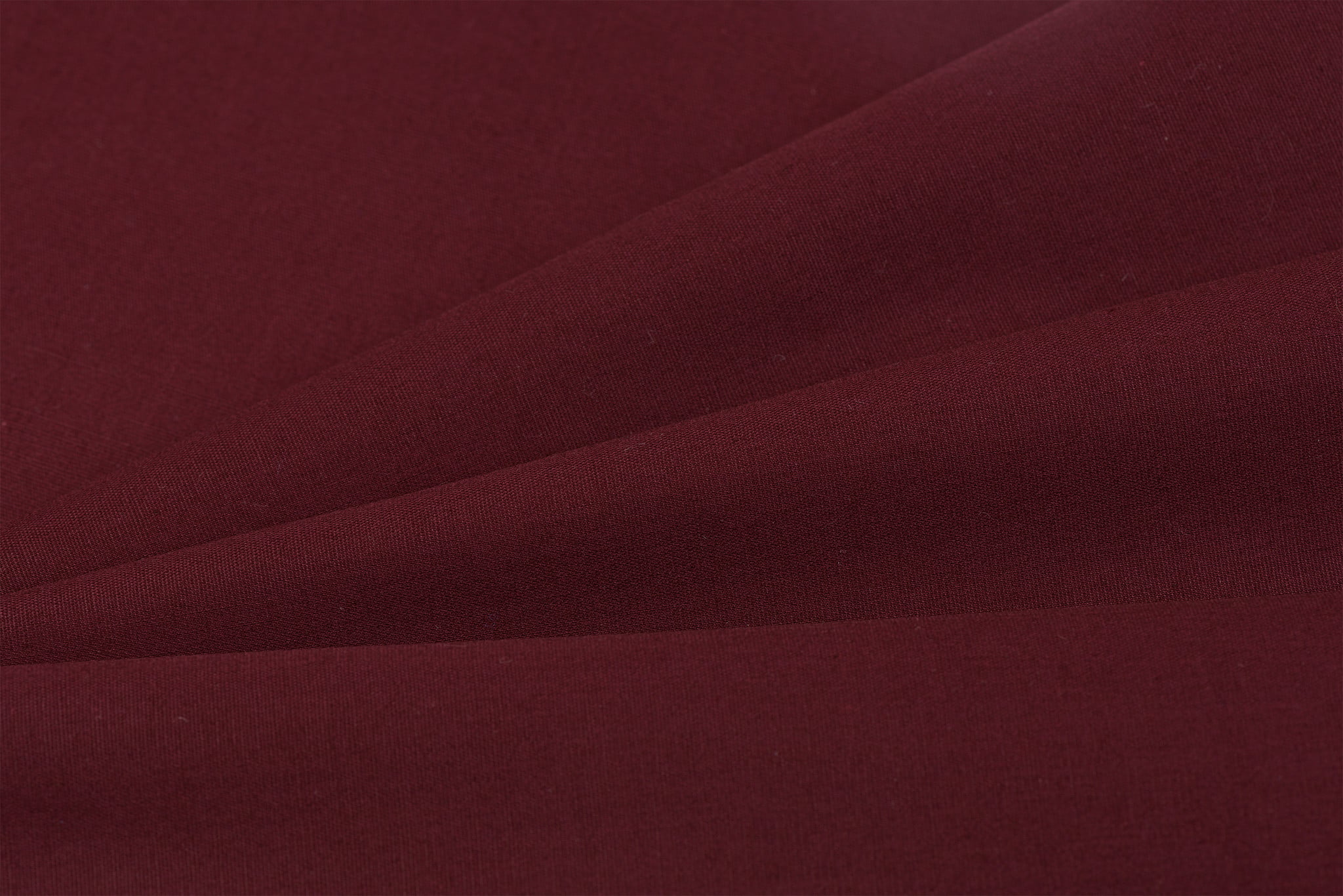 Effen Katoen Poplin Stof Bordeaux
