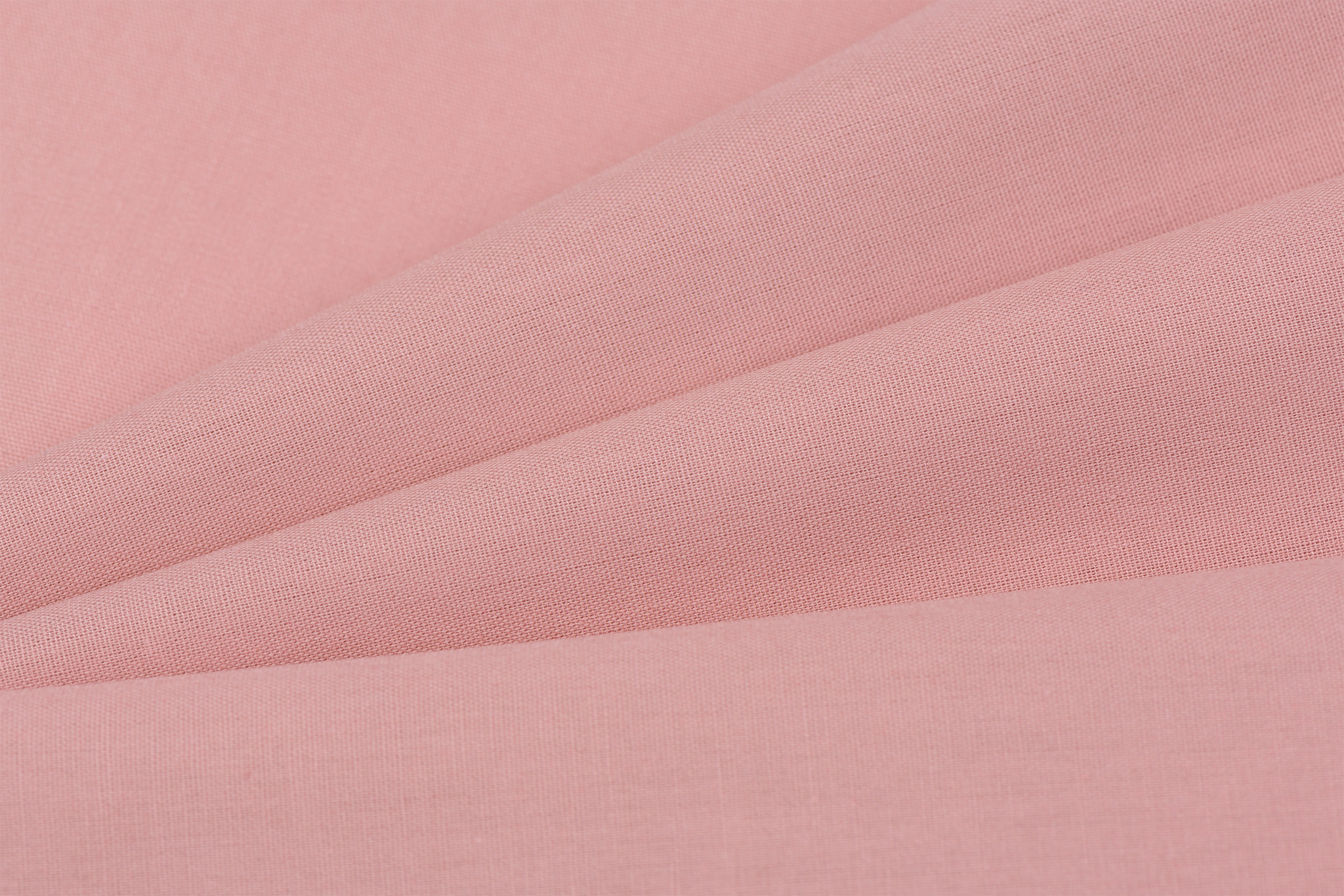 Effen Katoen Poplin Stof Nude Rose