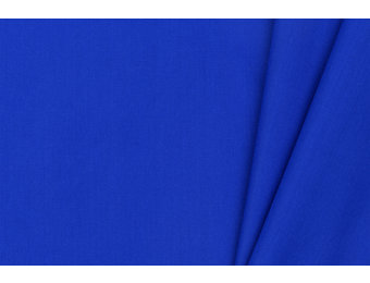 Katoen Poplin Stof Kobaltblauw