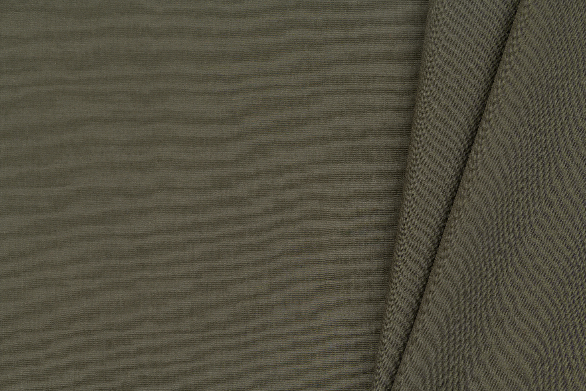 Effen Katoen Poplin Stof Khaki