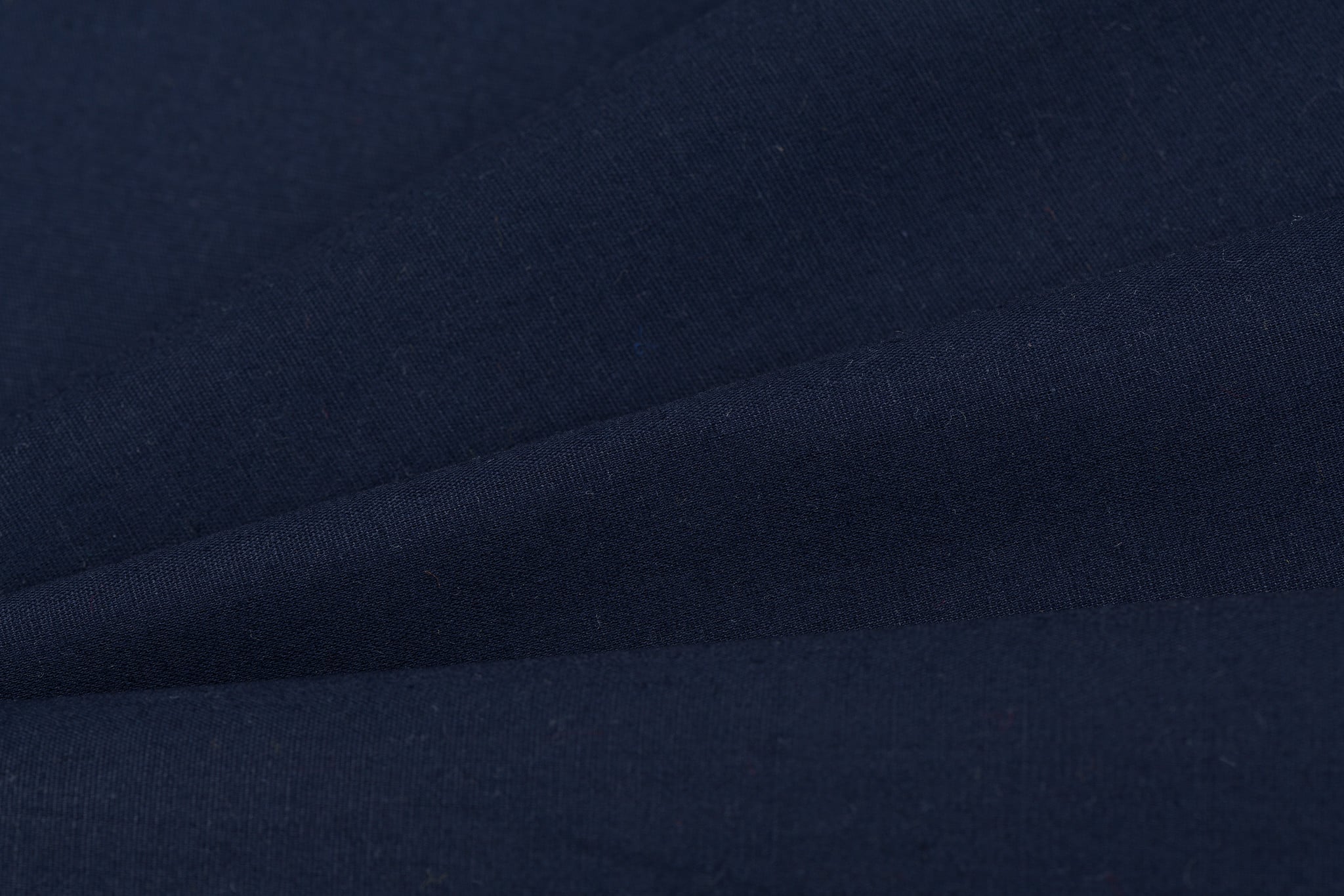 Effen Katoen Poplin Stof Donkerblauw