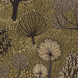 Gobelin stof oriental garden zwart goud