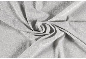 Tricot Stof Lurex Zilver