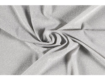 Tricot Stof Lurex Zilver