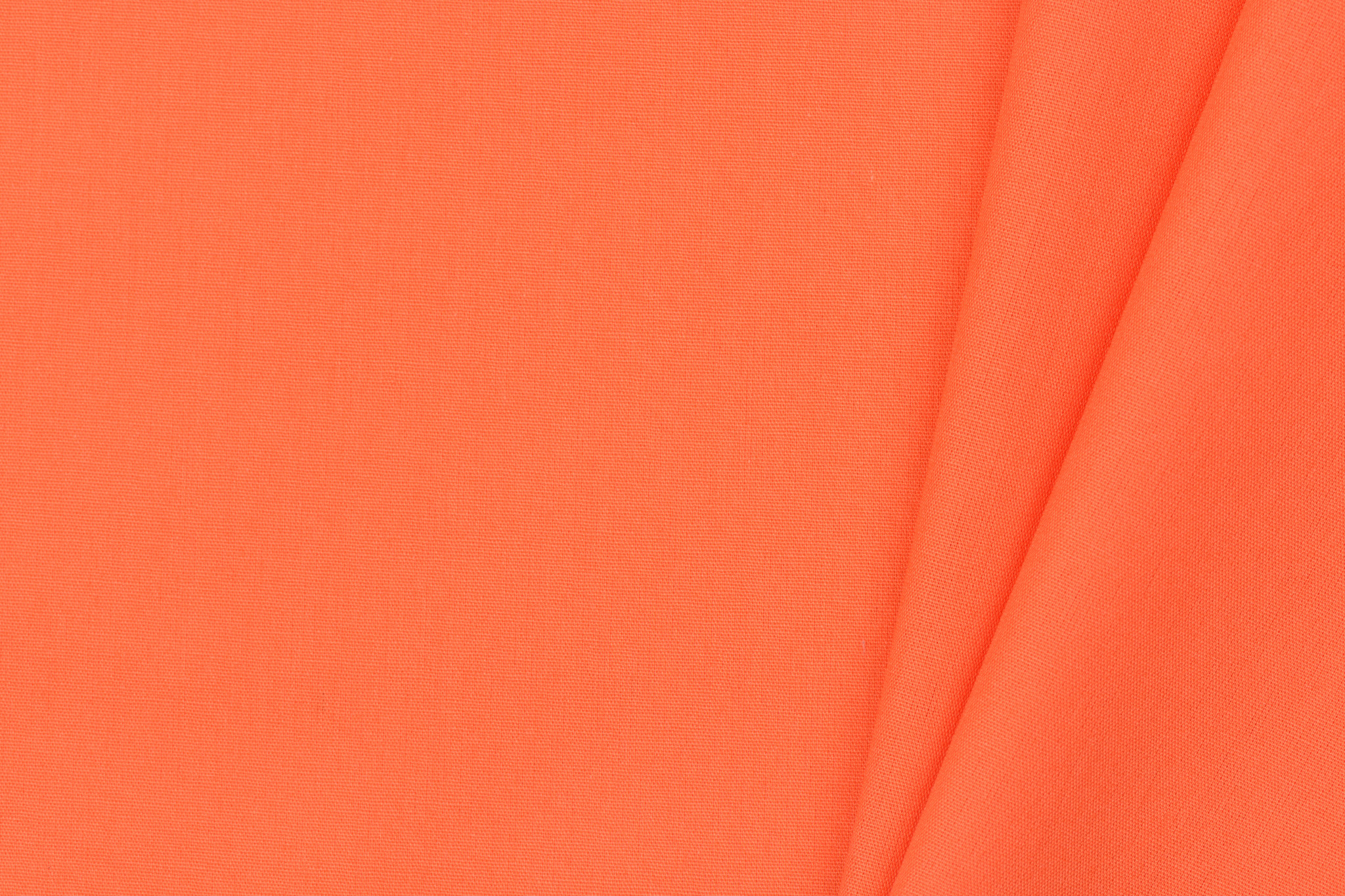Effen Katoen Poplin Stof Oranje