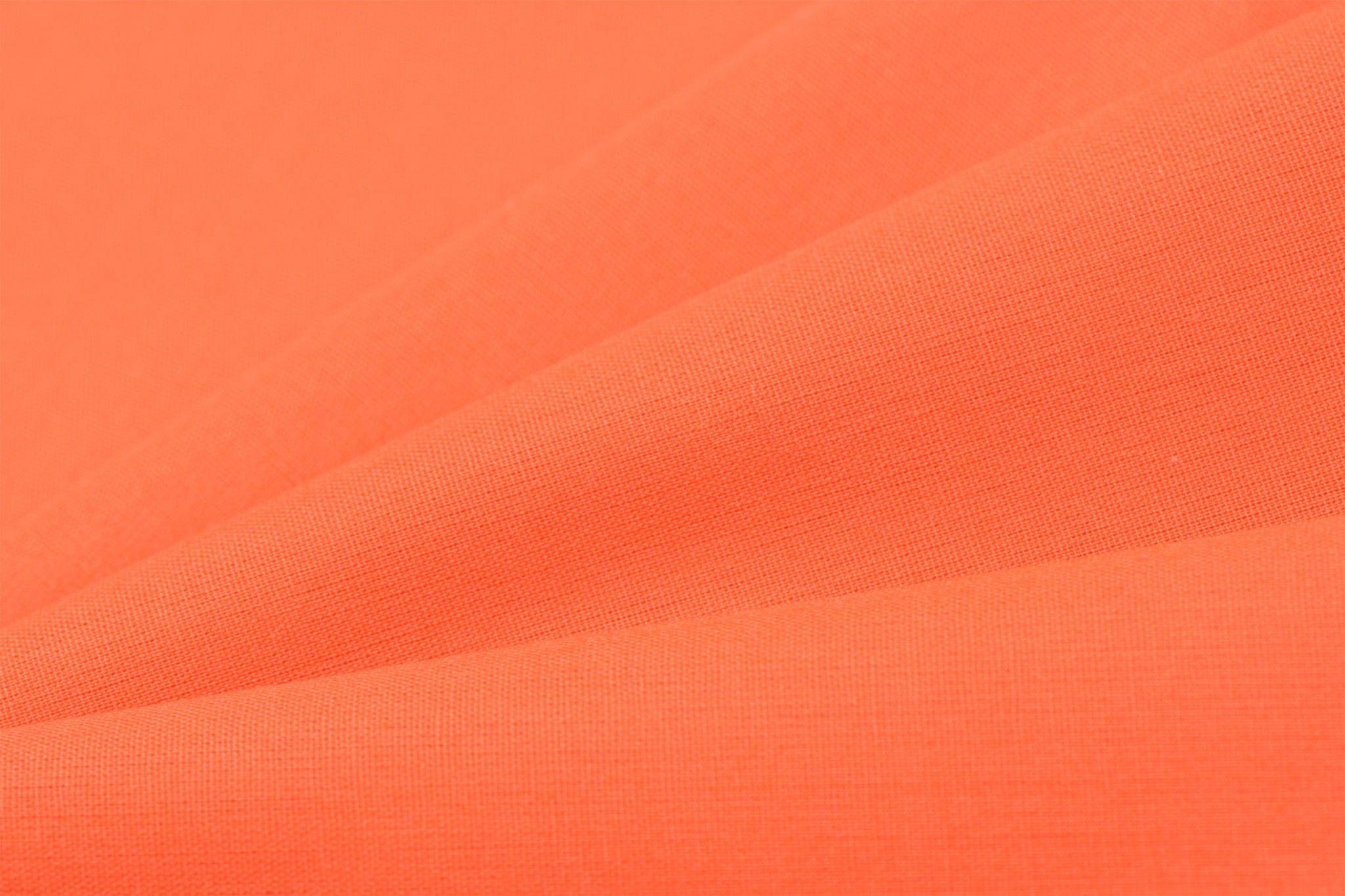 Effen Katoen Poplin Stof Oranje