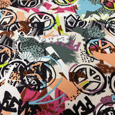 French Terry Peace Fuchsia Mint